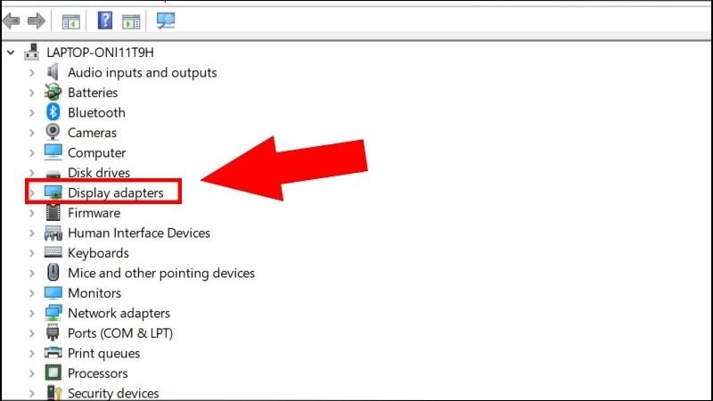 Vào Device Manager > Display Adapters