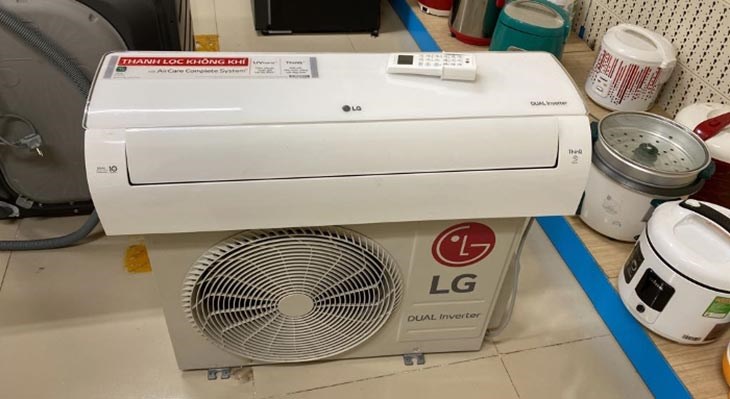 Máy lạnh LG Inverter 1 HP V10APFUV cũ đã sử dụng tại Thcslytutrongst.edu.vn