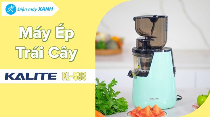 Máy ép chậm Kalite KL-598 có thiết kế hiện đại, màu xanh ngọc thanh lịch, trang nhã, tạo điểm nhấn cho không gian bếp hiện đại