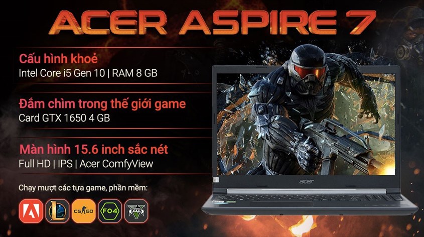 Acer Aspire 7 Gaming A715 75G 58U4 i5 10300H