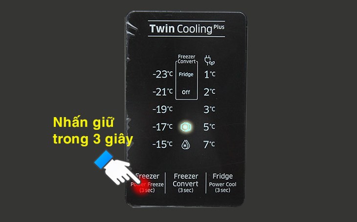 Chế độ làm đá nhanh Power Freeze làm tăng tốc độ đông đá tại tốc độ quạt tối đa