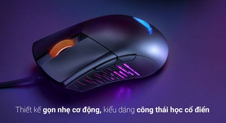 Chuột Gaming ASUS ROG Gladius III sở hữu thiết kế đậm chất gaming, công thái học cổ điển và  vừa vặn tay cầm