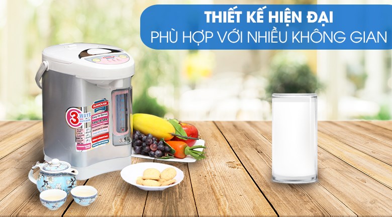 Bình thủy điện Sunhouse SH 1535 3.5 lít đa năng với dung tích và công suất lớn 735W phù hợp với các gia đình từ 2 - 4 người