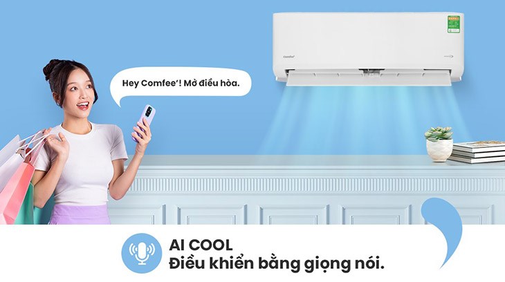 Điều hòa Comfee Inverter 1.5 HP CFS-13VDGF-V tích hợp công nghệ AI Cool cho phép người dùng có thể tủy chỉnh nhiệt độ thông qua ứng dụng NetHome Plus