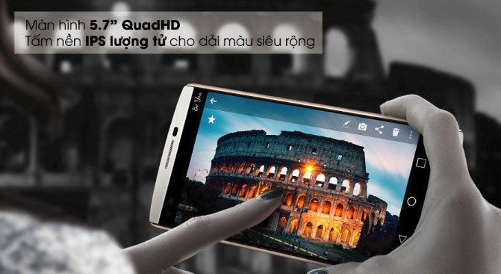 Màn hình IPS Quantum được trang bị trên điện thoại LG V10