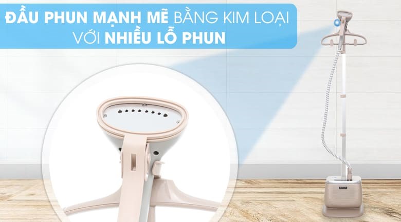 Bàn ủi hơi nước đứng BlueStone GSB-3941 1800W có chất liệu mặt ủi kim loại giúp là phẳng quần áo nhanh chóng  