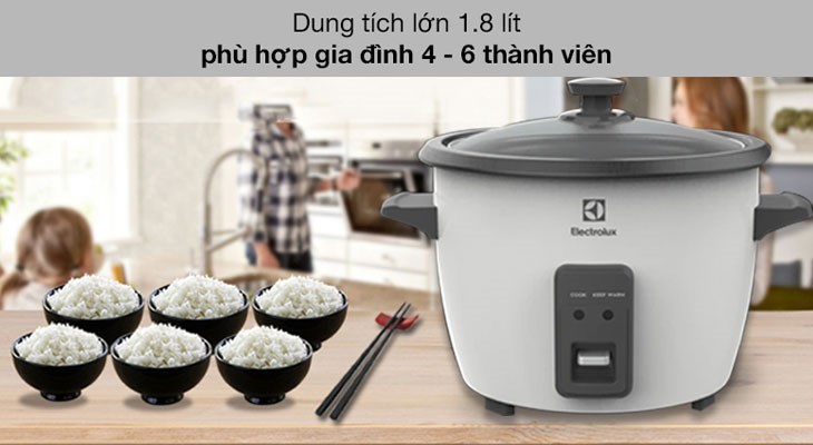 Nồi cơm điện nắp rời có nhiều mức dung tích, phù hợp cho nhiều nhu cầu sử dụng