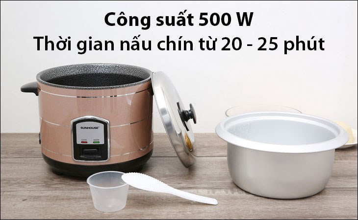 Nồi cơm điện nắp rời có nhiều mức công suất, phù hợp với mọi nhu cầu sử dụng