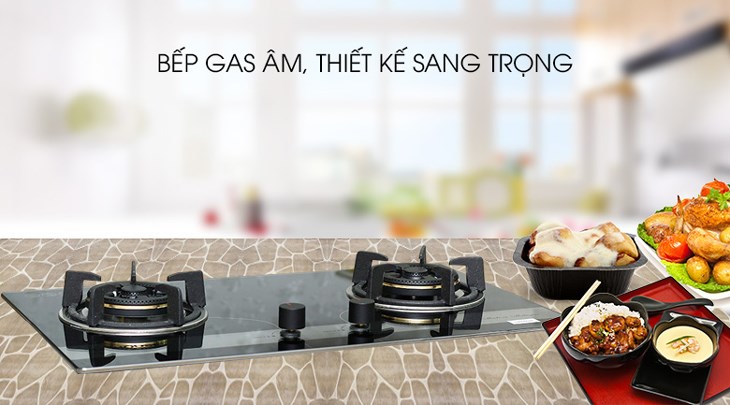 Bếp ga âm Sunhouse SHB8836 được thiết kế đặt âm dưới mặt bếp, không chiếm nhiều diện tích