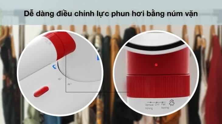 Bàn ủi hơi nước cầm tay diệt khuẩn Deerma HS218 1000W có chức năng phun hơi và tùy chỉnh lượng hơi nước tiện lợi khi ủi