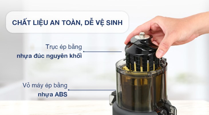 Máy ép chậm Hurom H310A-CL có thể tháo lắp vệ sinh một cách dễ dàng, tránh tình trạng tắc nghẽn ở bộ lọc