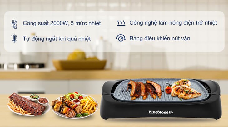 Bếp nướng điện BlueStone EGB-7417 2000W được bán với giá 1.699.000 đồng (cập nhật 08/01/2023, có thể thay đổi theo thời gian)