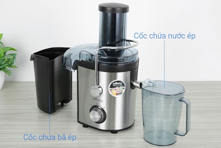 Máy ép trái cây Crystal GS-333 với cốc chứa nước ép dung tích 1,1 lít