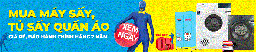 Máy sấy quần áo, tủ sấy quần áo giá rẻ, trả chậm 0% lãi suất, bảo hành chính hãng 2 năm| Mua ngay