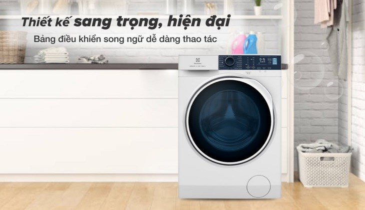Máy giặt Electrolux Inverter 9 kg EWF9024P5WB có trang bị công nghệ giặt hơi nước, giảm thiểu các tác nhân gây kích ứng làn da trên quần áo