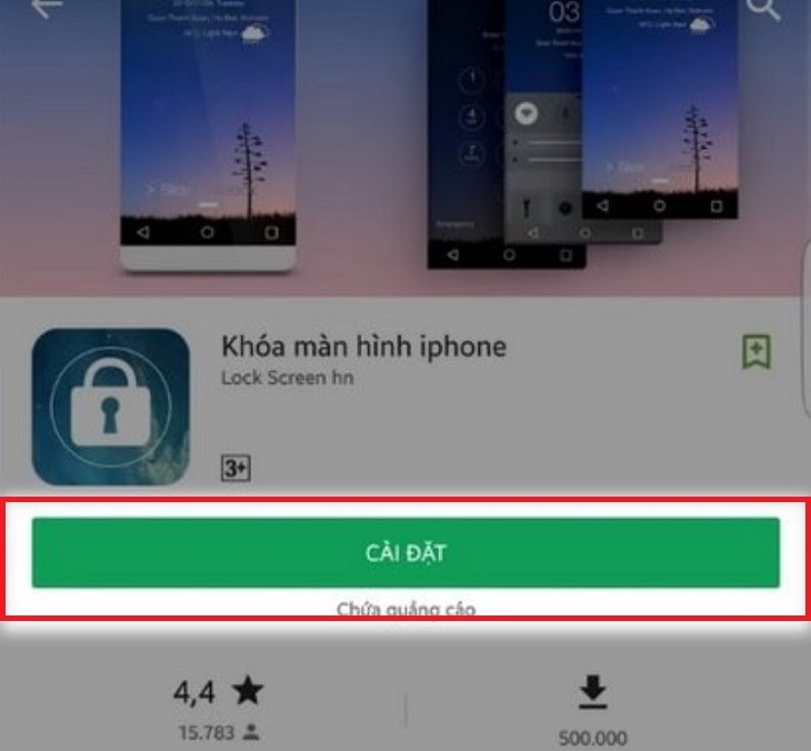 Khi đến giao diện của phần mềm bạn hãy chọn Cài đặt để bắt đầu thực hiện cài đặt