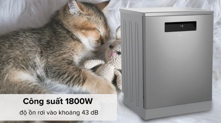 Máy rửa chén độc lập Beko DEN48520X có công suất lớn lên đến 1800W