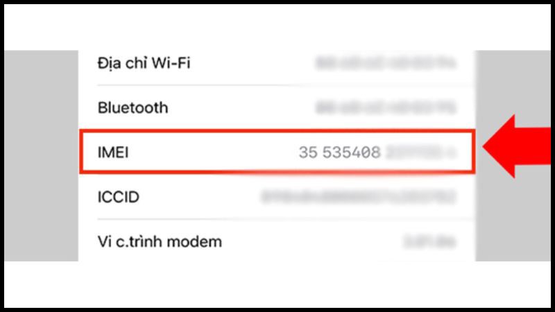 IMEI iPhone gồm 15 chữ số