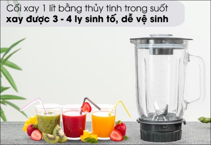 Với dung tích 1 lít máy xay sinh tố BlueStone BLB-5336  phù hợp cho việc chế biến đồ uống và món ăn nhỏ