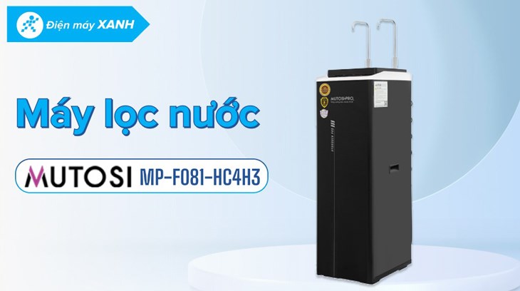 Máy lọc nước RO Hydrogen Pro nóng nguội lạnh Mutosi MP-F081-HC4H3 8 lõi sử dụng vỏ tủ chất liệu thép phun sơn tĩnh điện an toàn cho sức khỏe