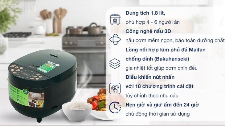 Nồi cơm điện tử Philips 1.8 lít HD4518/62 sở hữu nhiều ưu điểm khiến người dùng tin tưởng khi chọn mua