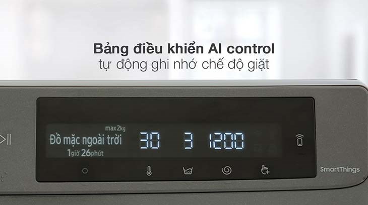 Máy giặt thông minh trang bị bảng điều khiển thông minh AI Control