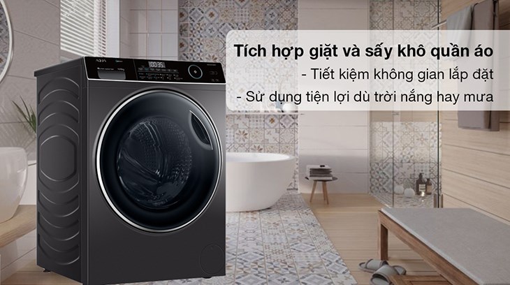 Máy giặt sấy tiết kiệm chi phí mua sắm và không gian lắp đặt