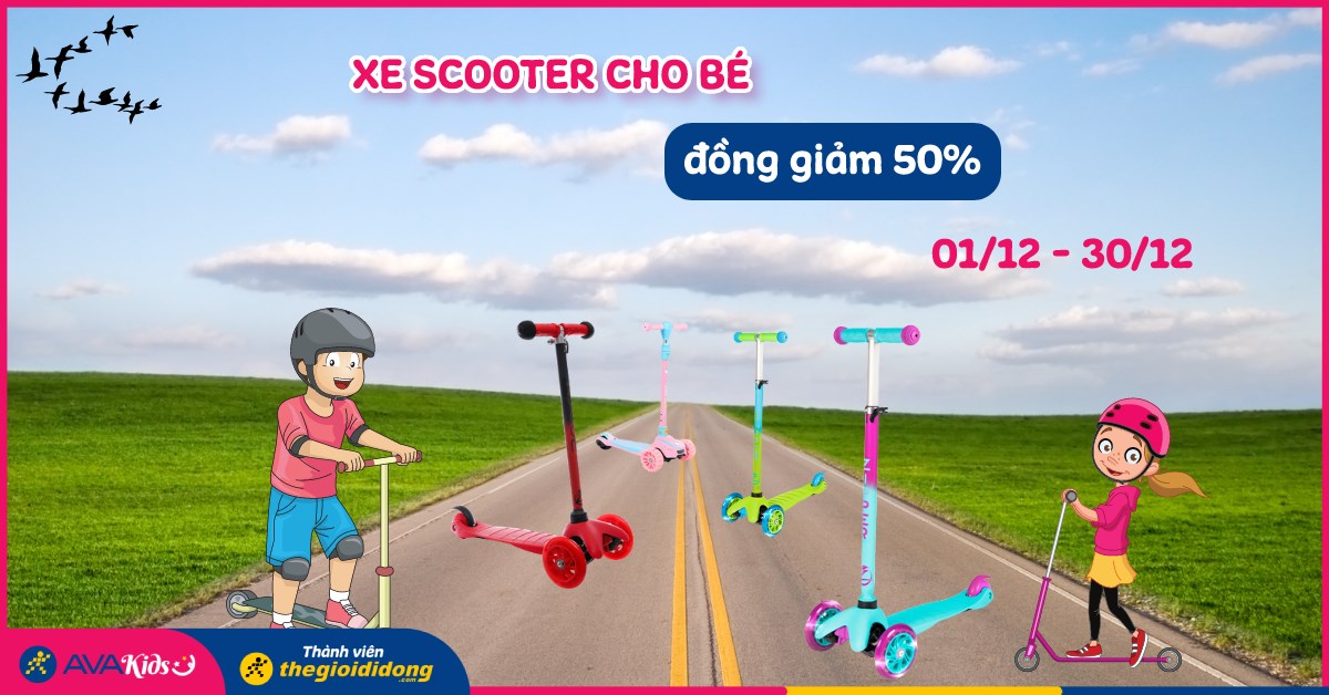 [01/12 - 30/12]Xe scooter đồng giảm 50%. Deal cực hời, săn ngay!