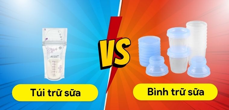 Nên dùng túi trữ sữa hay bình trữ sữa để bảo quản sữa đúng cách?