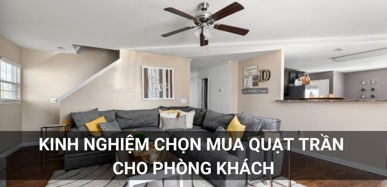 Kinh nghiệm chọn mua quạt trần cho phòng khách
