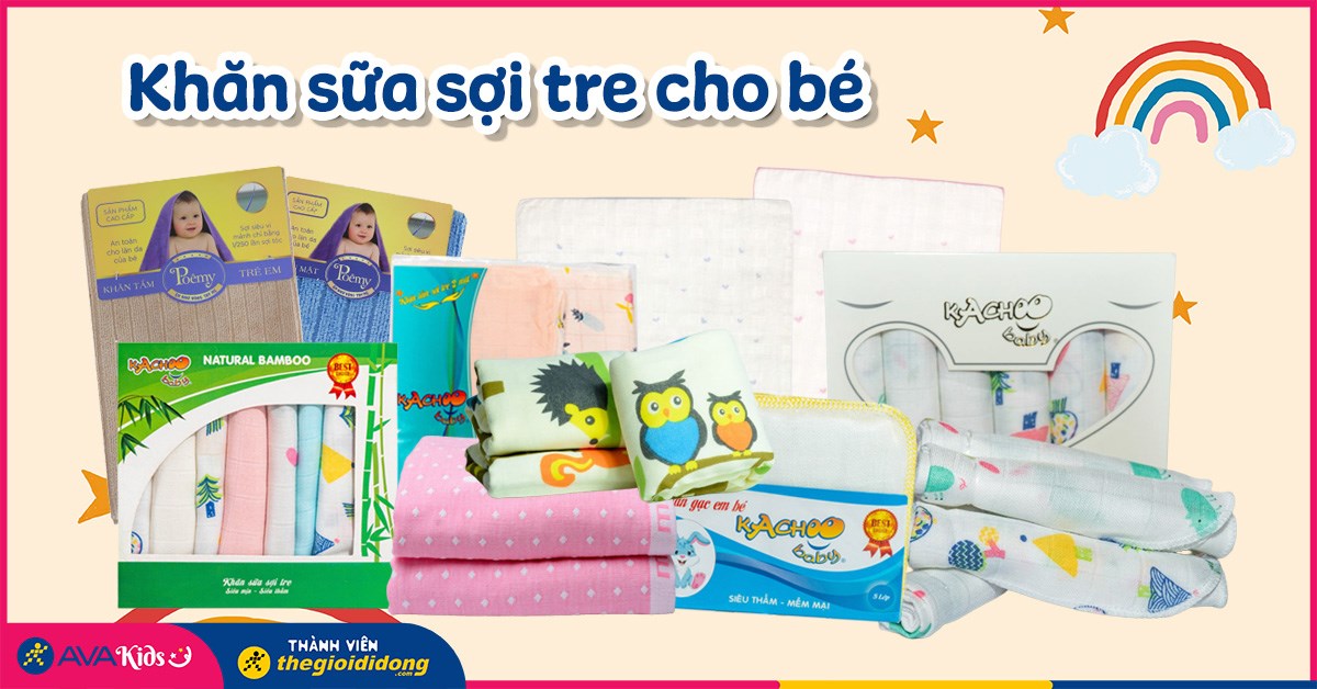 Khăn sữa sợi tre siêu mềm - Nâng niu làn da bé đã có mặt tại AVAKids. Mua ngay mẹ nhé!