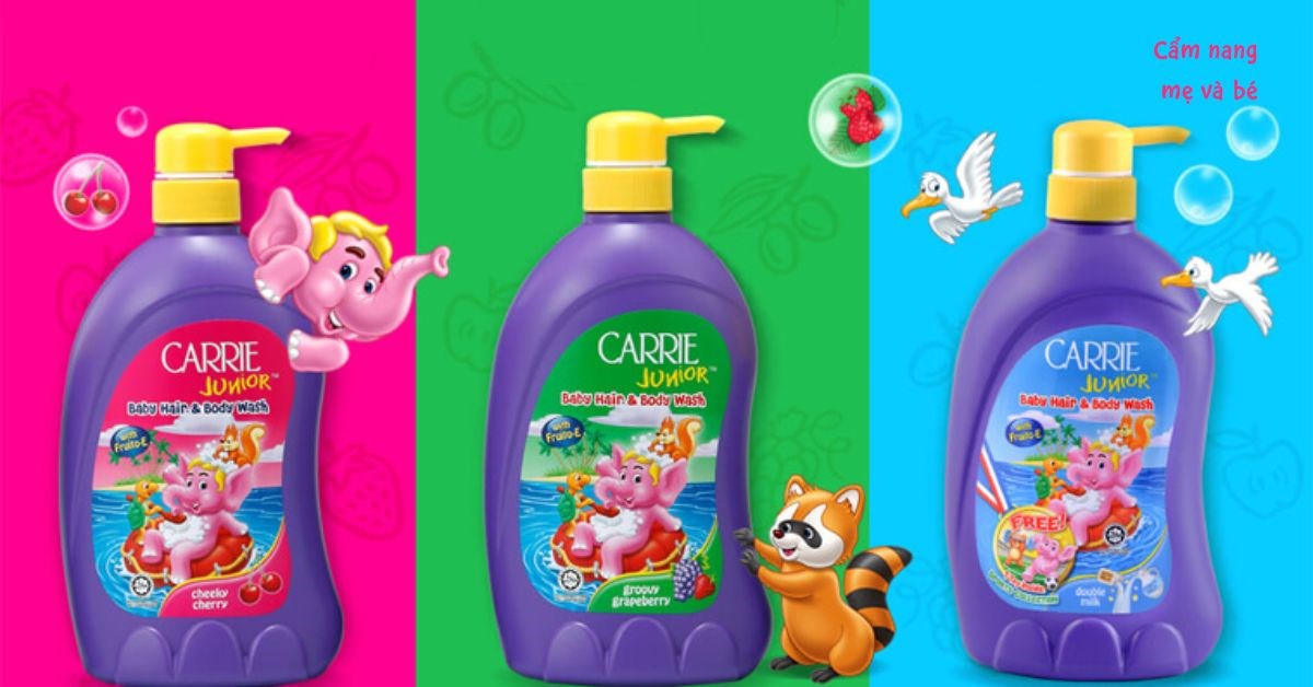 Sữa tắm gội Carrie Junior cho bé có tốt không? Mùi nào thơm?