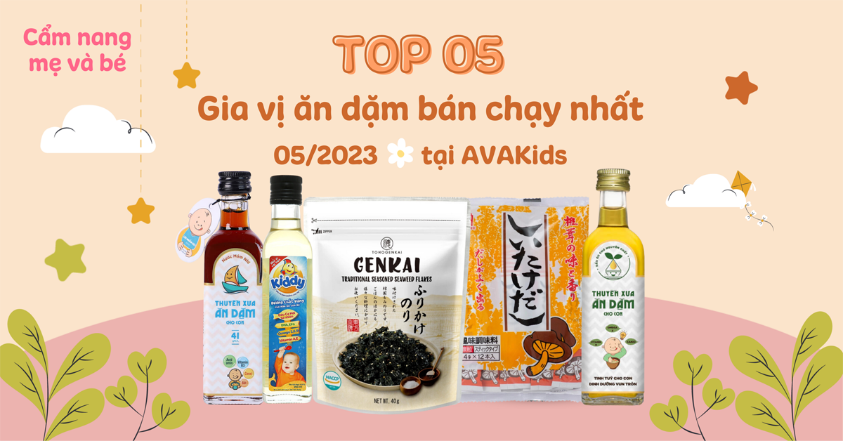 Top 5 gia vị ăn dặm bán chạy nhất tháng 5 tại AVAKids