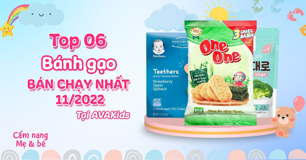 Top 6 bánh gạo bán chạy nhất tháng 11 tại AVAKids