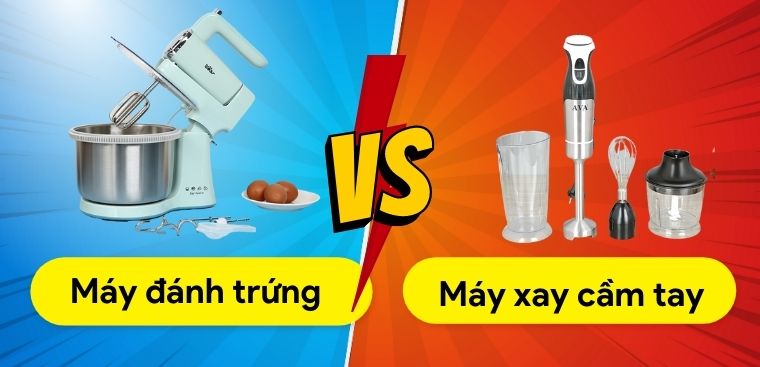 Nên mua máy đánh trứng hay máy xay cầm tay để làm bánh cho gia đình