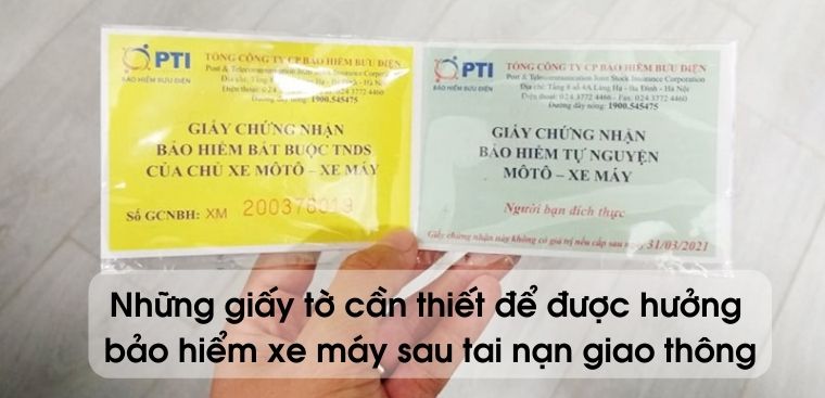 Những giấy tờ cần thiết để được hưởng bảo hiểm xe máy sau tai nạn giao thông