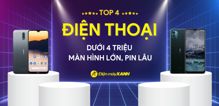 Top 4 smartphone dưới 4 triệu, màn hình lớn, pin lâu, loa to phù hợp tặng cha