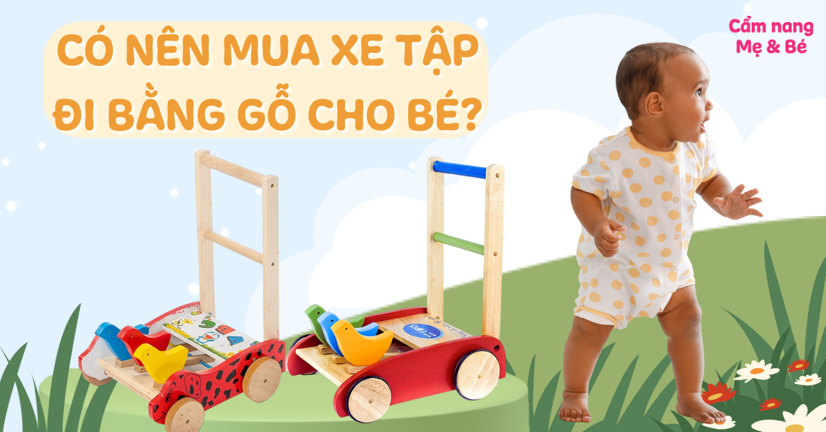 Có nên mua xe tập đi bằng gỗ cho bé không? Top 8 xe tập đi an toàn