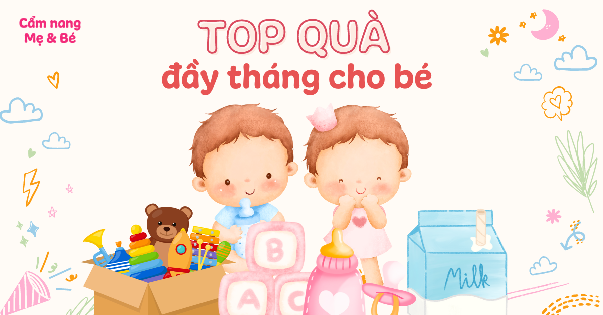 Top 24 quà tặng đầy tháng cho bé trai, bé gái ý nghĩa, thiết thực