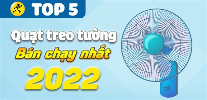 Top 5 quạt treo tường bán chạy nhất năm 2022 tại Điện máy XANH