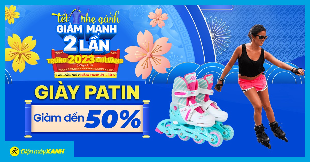 Vui Tết nhẹ gánh cùng giày patin giảm mạnh 2 lần đến 50%