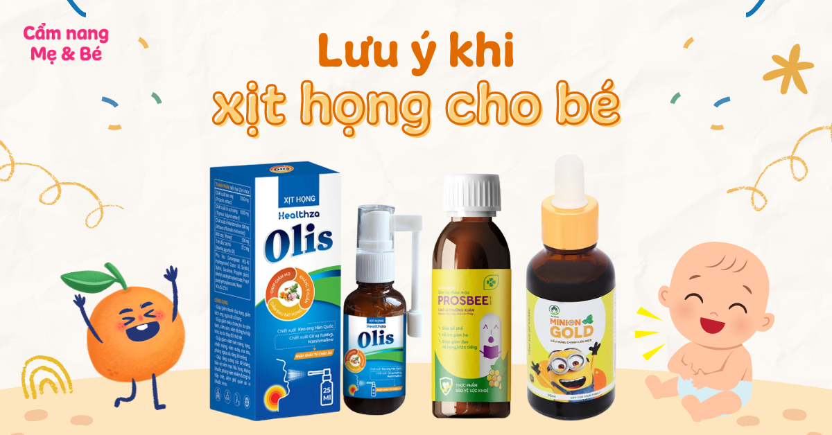 7 lưu ý khi xịt họng cho bé và top 5 loại xịt họng tốt
