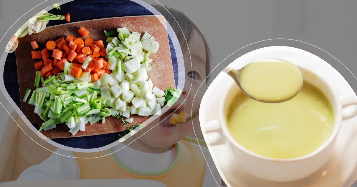 Cách pha bột ăn dặm với nước rau củ đơn giản cho bé ăn dặm
