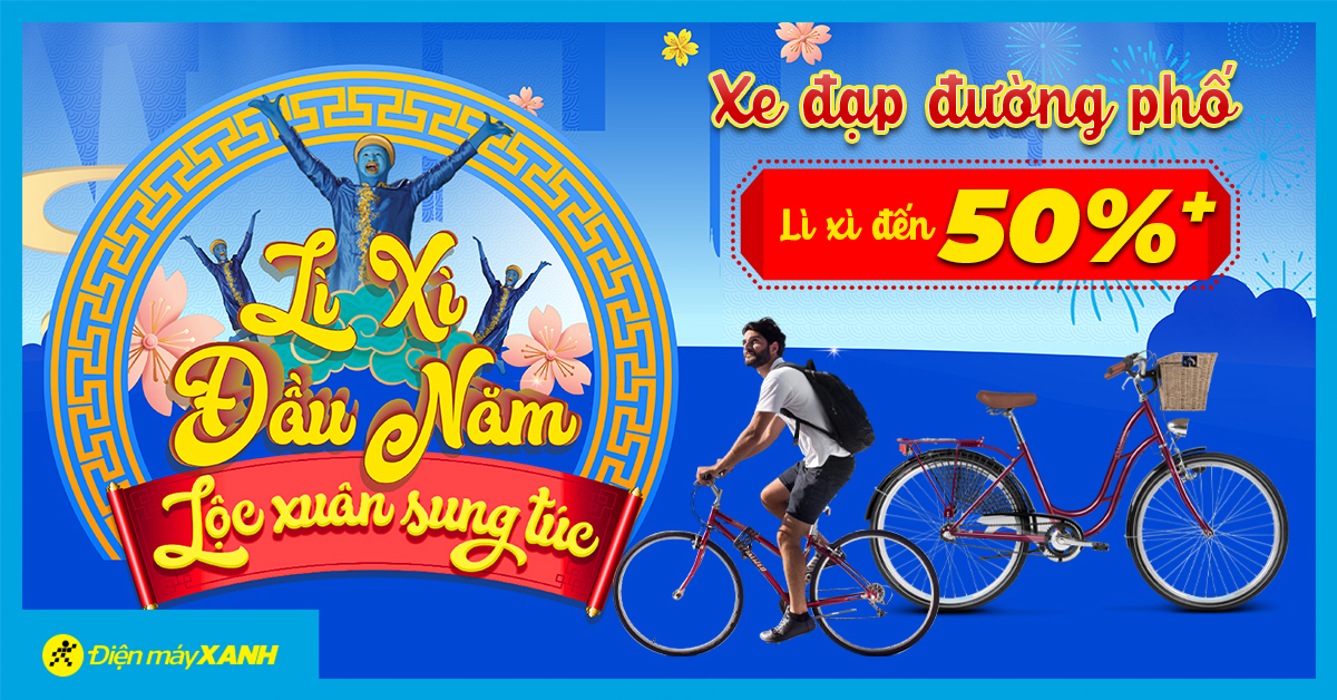 Lì xì đầu năm - Lộc xuân sung túc: Xe đạp đường phố giảm giá SỐC đến 50++