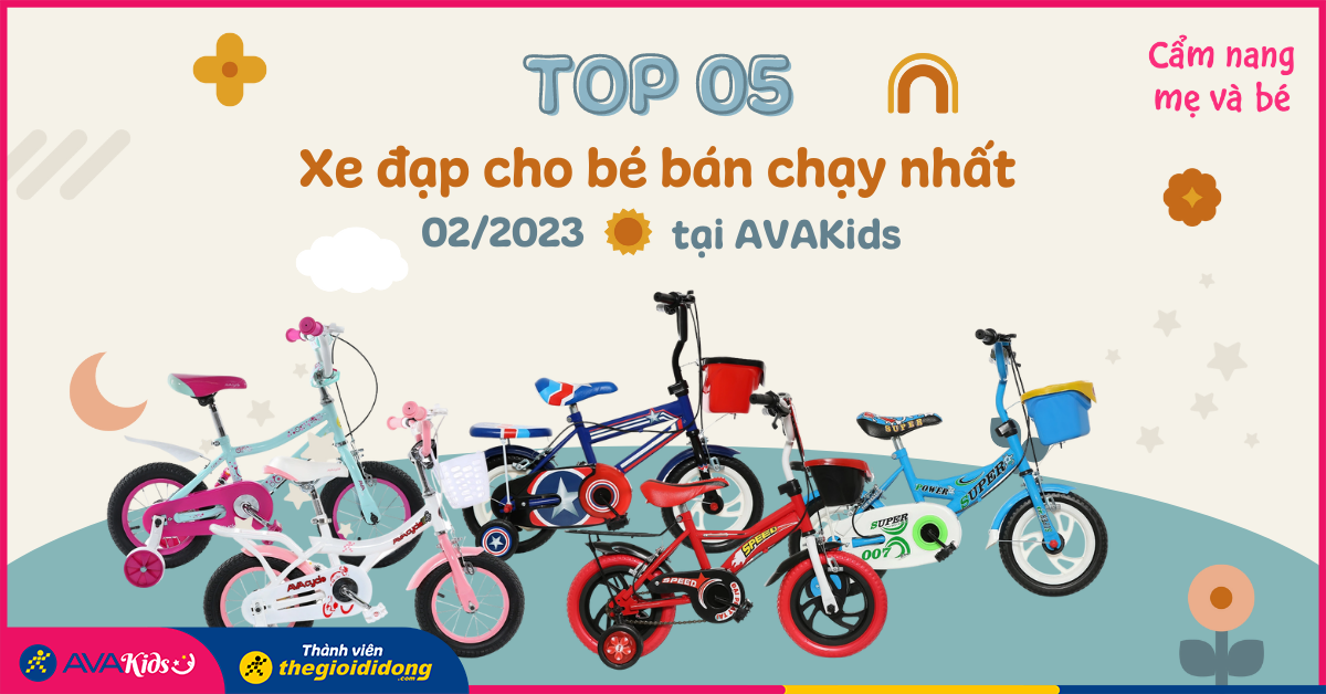 Top 5 xe đạp bán chạy nhất tháng 2 tại AVAKids