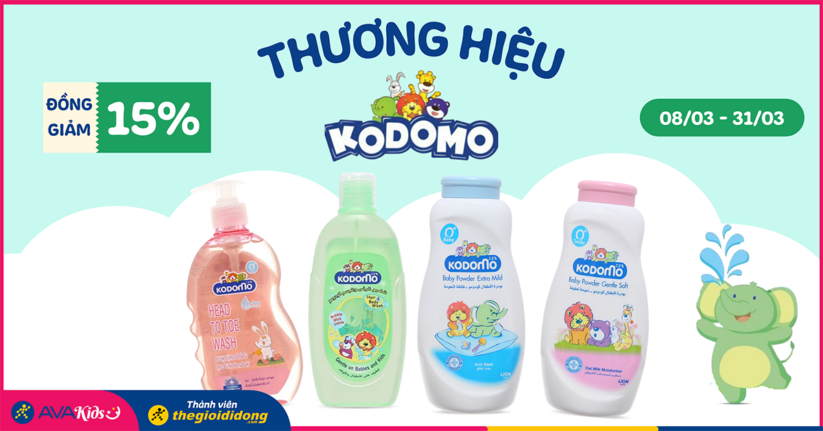 Kodomo - Thương hiệu mỹ phẩm trẻ em đến từ Thái Lan đã có mặt tại AVAKids