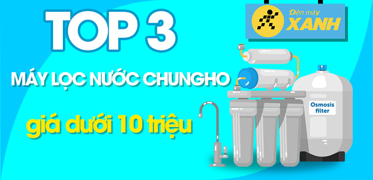 Top 3 máy lọc nước Chungho giá dưới 10 triệu mà bạn nên mua
