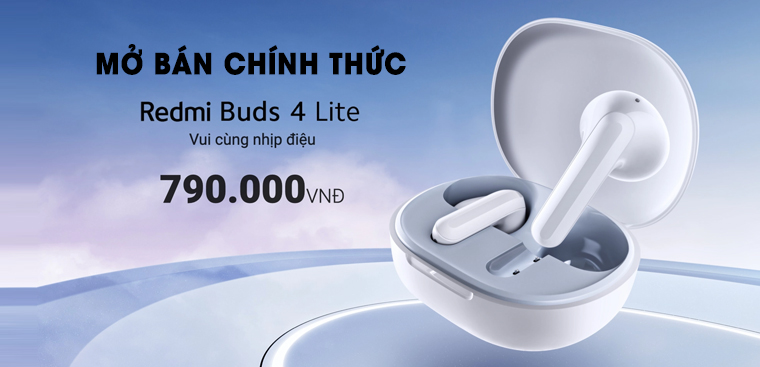 Chính thức: Mở bán Xiaomi Redmi Buds 4 Lite - Giảm giá lên đến 200K