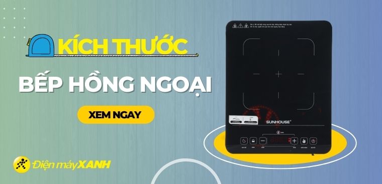 Kích thước các dạng bếp hồng ngoại phổ biến hiện nay