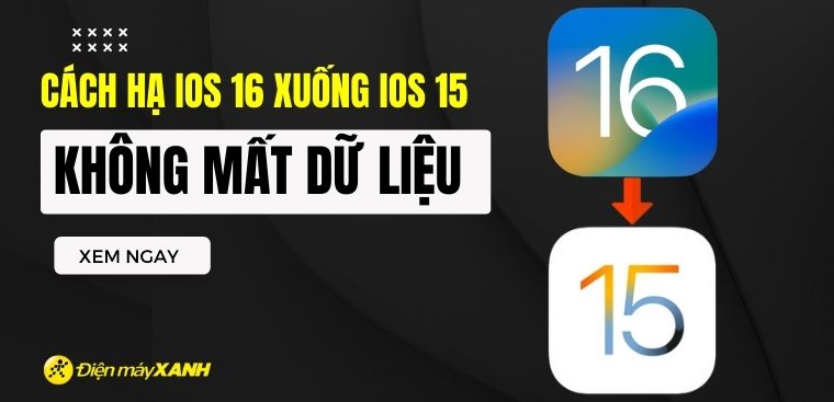Cách hạ iOS 16 xuống iOS 15 an toàn cho dữ liệu của bạn